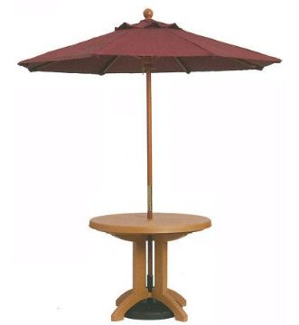 Show details for Grosfillex 7 foot Round Wooden Market Umbrella Picture of Grosfillex 7 foot Round Wooden Market Umbrella