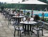 Picture of Grosfillex 7 foot Round Wooden Market Umbrella
