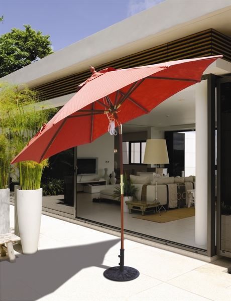 Picture of Galtech 139 - 9 Foot Round Quad Pulley Market Umbrella Commercial Discontinued