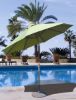 Picture of Galtech 537 TK 9 Foot Round Teak Market Umbrella Stainless Crank and Tilt