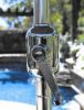 Picture of Galtech 537 TK 9 Foot Round Teak Market Umbrella Stainless Crank and Tilt
