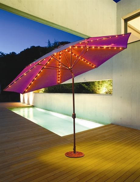 Picture of Galtech 986 11ft Round Umbrella w/ LED lights Model 986