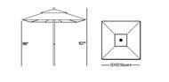 Picture of GALTECH 792SR ALUMINUM COMMERCIAL UMBRELLA
