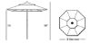 Picture of Galtech 132/232 9 Foot Round Market Umbrella with Pulleys