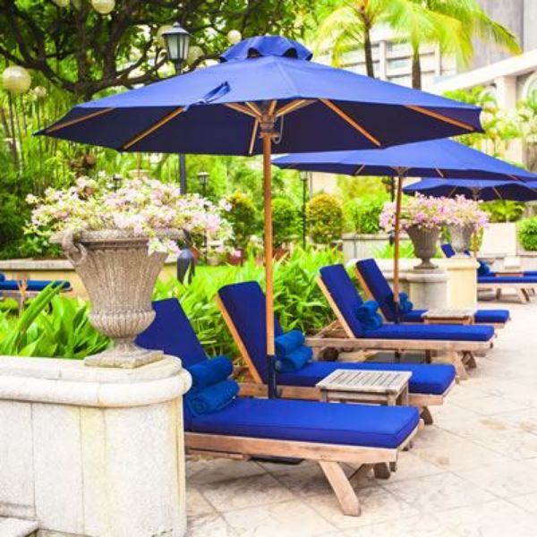 Picture of Galtech 136 9 Foot Round Market Umbrella Commercial 136