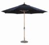 Picture of Galtech 11 Foot Round Teak Market Umbrella Stainless Crank and Tilt