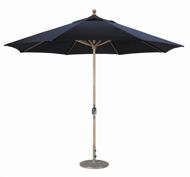 Picture of Galtech 11 Foot Round Teak Market Umbrella Stainless Crank and Tilt