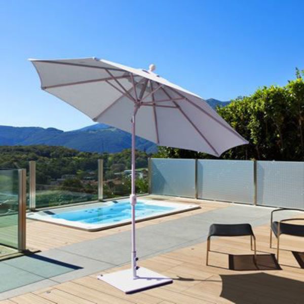 Picture of Galtech 738 Driftwood 9-ft. Aluminum Bamboo Patio Umbrella 738