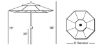 Picture of Galtech 738 Driftwood 9-ft. Aluminum Bamboo Patio Umbrella 738
