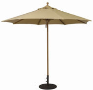 Picture of Galtech 9 Foot Round Teak Market Umbrella