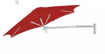 Show details for Paraflex Wall Mounted Umbrella | Color Pepper Picture of Paraflex Wall Mounted Umbrella | Color Pepper